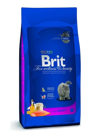 Brit premium cat adult łosoś 8 kg