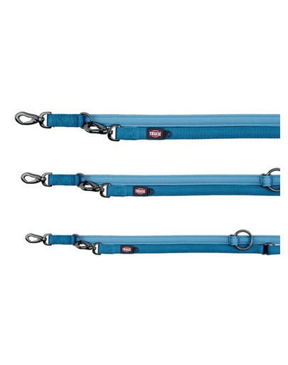 Smycz "Premium adjustable lead double" L - XL 2 m / 25 mm jasnoniebieski
