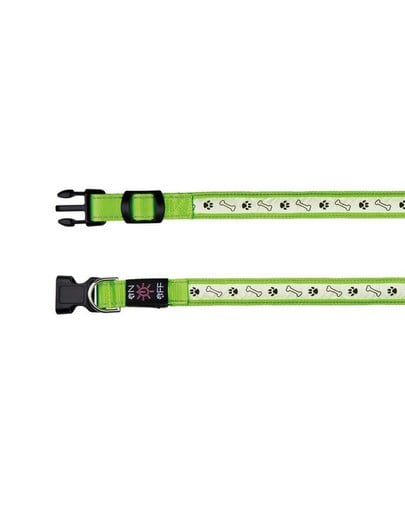 Obroża z lampą na USB, M–L: 40–50 cm
