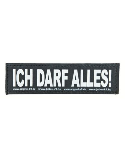 Julius-K9 velcro stickers. l. ich darf alles