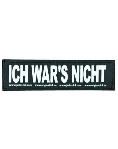 Julius-K9 velcro stickers. l. ich war's nicht!