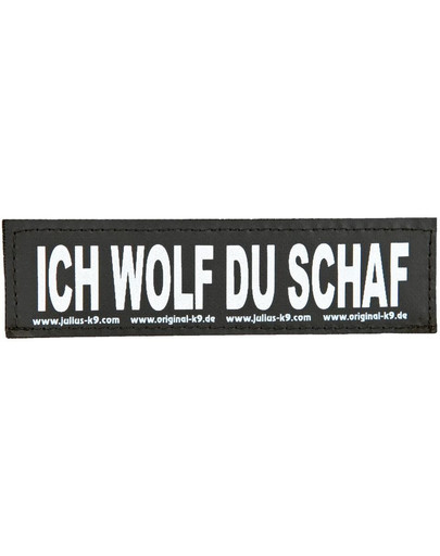 Julius-K9 velcro stickers. s. ich wolf du schaf