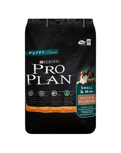 Pro Plan Puppy small breed kurczak ryż health&wellbeing 7.5 kg