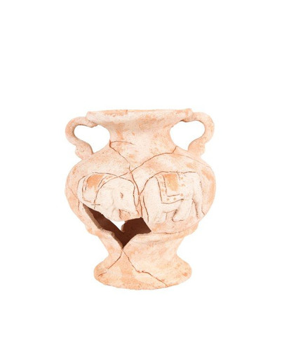 Amfora piaskowana "Słoń" 16 cm