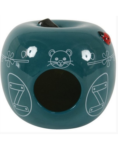 Domek Ceramiczny Jabłko Niebieski