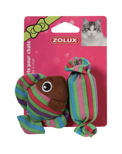 Zabawka Candy Toys "Rybka i Cukierek" z Kocimiętką zielona
