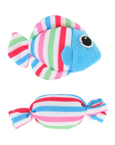 Zabawka Candy Toys "Rybka i Cukierek" z Kocimiętką niebieska