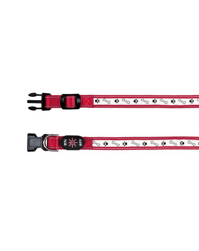 Obroża z lampą na USB, L–XL: 50–60 cm