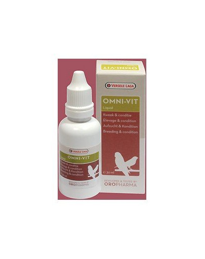Omni-Vit Liquid - Preparat Witaminowy Na Kondycję Dla Ptaków 30ml