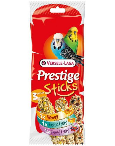 Prestige Sticks Budgies Triple Variety Pack 90 g - Mix 3 Kolb Dla Papużek