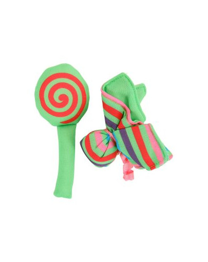Zabawka Dla Kota Candy Toys "Kwiatek i Cukierek" z Kocimiętką Kol. zielony