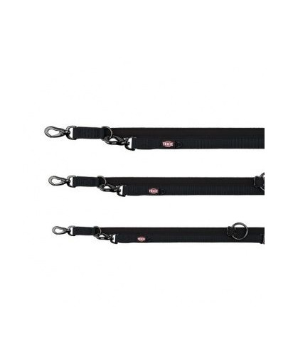 Smycz Regulowana Experience, XS–S: 2.00 M/15 mm, Czarna