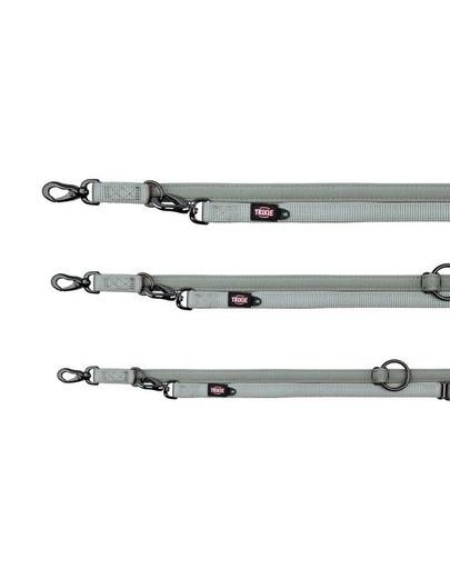 Smycz Regulowana Experience, L–XL: 2.00 M/25 mm, Srebrna