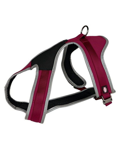 Szelki Spacerowe Experience, M: 45–70 cm/20 mm, Czerwone Wino