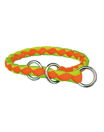 Obroża Półzaciskowa Cavo, M–L: 43–51 cm/18 mm, Neon-Pomarańczowy/Neon-Zielony