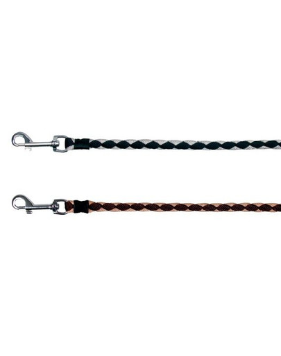 Smycz "Cavo", L-XL, 1 M, O 18mm, Czarny/Srebrny
