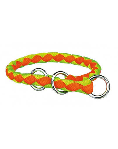 Obroża "Cavo", S–M: 30–36 cm/O 12 mm, Pomarańczowo/Zielona
