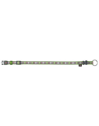 Obroża Modern Art Blooms, S–M: 30–45 cm/15 mm, Zielona