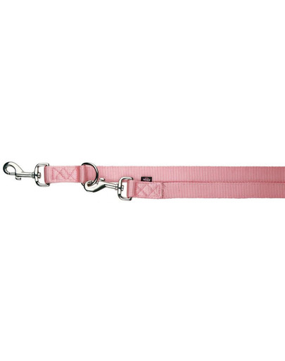 Smycz Regulowana Podwójna Premium, XS: 2.00 M/10 mm, Różowa