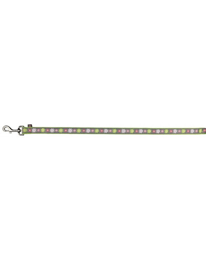 Smycz Modern Art Blooms, M–L: 1.00 M/20 mm, Zielona