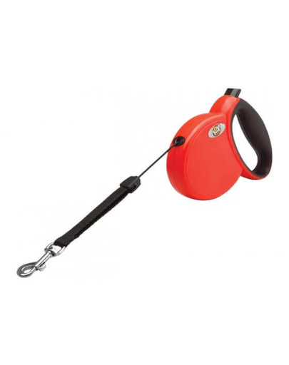 Smycz Automatyczna 4M ,15 kg, Czerwona,Sznurek, Rozm.S