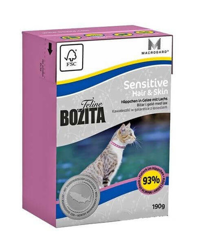 BOZITA Feline w galarecie 190 g Sensitive Hair and Skin
