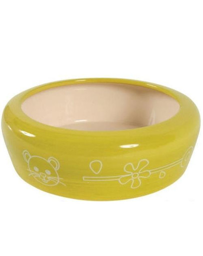 Miska Ceramiczna Dla Gryzonia Zapobiega Wydostawaniu Się Karmy Lub Wody 700 ml Kol. Seledynowy