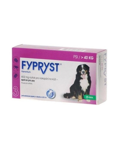 FYPRYST 402 mg/4.02 ml pies 40-60 kg ( 3 pipety)
