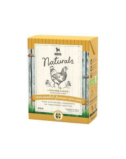 Naturals Kartonik Dla Psa z Kurczakiem i Ryżem 370 g