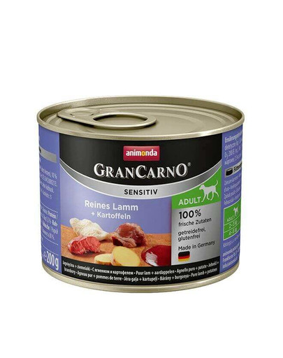 Grancarno Sensitive Puszka Jagnięcina z Ziemniakami 200 g
