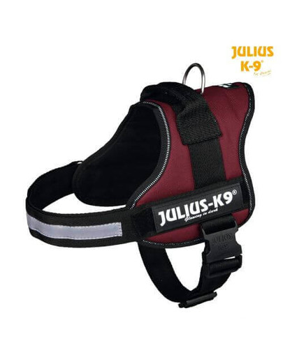 Uprząż Julius-K9, Bordowa, Mini-Mini/S: 40–53 cm