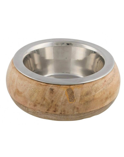Miska ze Stali Nierdzewnej z Drewnianą Ramą 1.4 l/25 cm