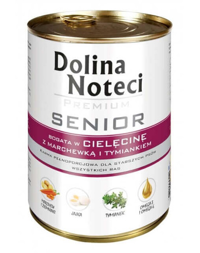 Premium Senior Bogata W Cielęcinę Z Marchewką I Tymiankiem 0,4 kg