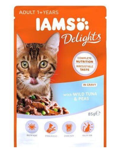 Cat Adult All Breeds Tuna & Peas In Gravy Pouch 85 g