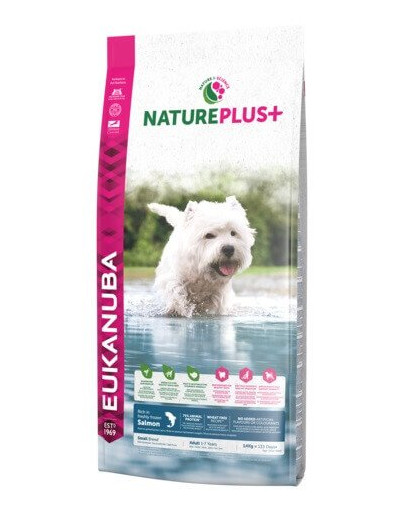 Nature Plus+ Adult Small Breed Rich in freshly frozen Salmon 10 kg