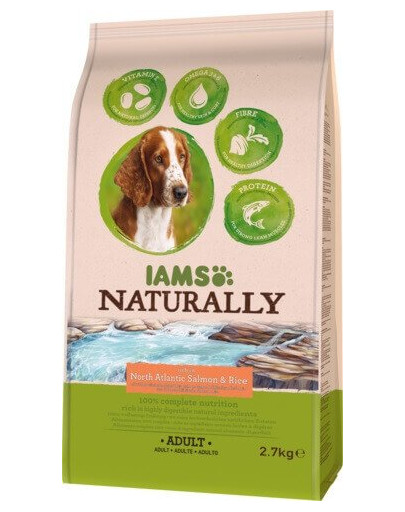 Naturally Adult Dog rich in North Atlantic Salmon & Rice 2,7 kg