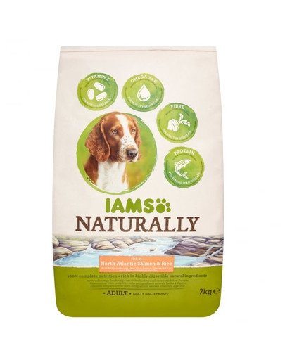 Naturally Adult Dog rich in North Atlantic Salmon & Rice 7 kg