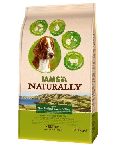 Naturally Adult Dog rich in New Zealand Lamb & Rice 2,7 kg