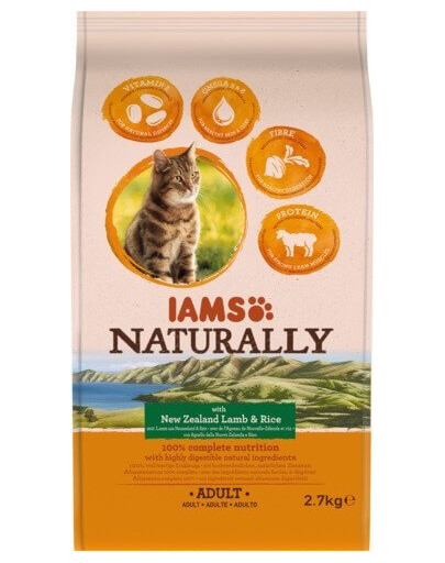 Naturally Adult Cat with New Zealand Lamb & Rice 2,7 kg