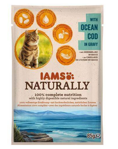 Naturally Adult Cat with Ocean Cod in Gravy 85 g