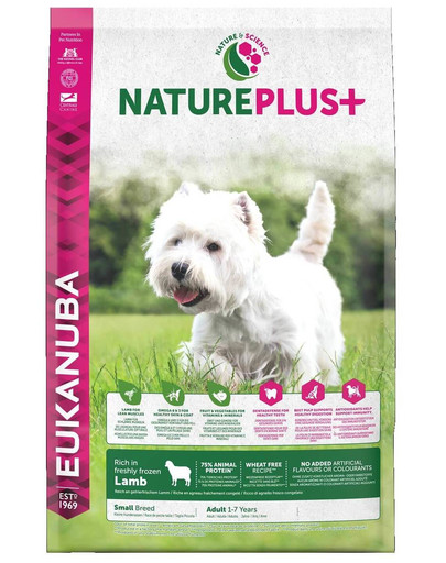 Nature Plus+ Adult Small Breed Rich in freshly frozen Lamb 10 kg