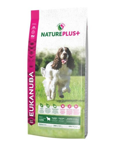 Nature Plus+ Adult Medium Breed Rich in freshly frozen Lamb 14 kg