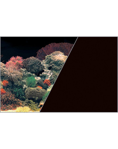 Tło akwariowe dwustronne 60 x 120 cm koralowiec/czarne