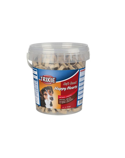 Miękkie przekąski dla psa happy hearts 500 g