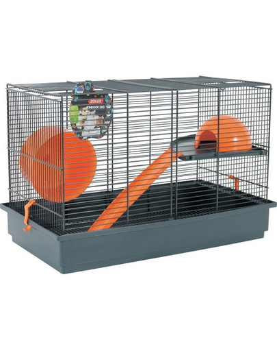 Klatka Indoor 50 cm Dla Skoczków Szary/Pomarańczowy