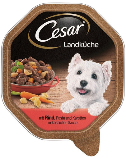 Z wołowiną makaronem i marchewką 14 x 150g