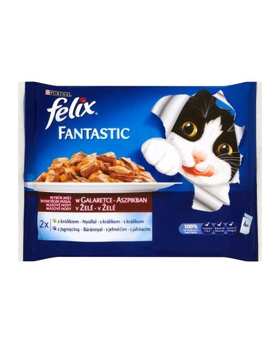 Fantastic wybór mięs w galaretce królik jagnięcina 40 x 100g