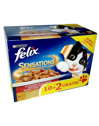 Sensations w galaretce 72x100g: jagnięcina, makrela, śledź, indyk