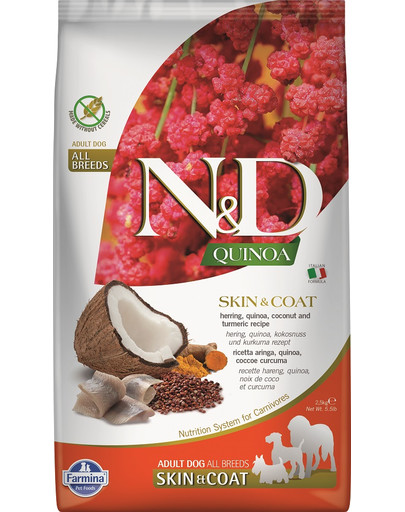 FARMINA N&D Dog Quinoa Skin & Coat Herring 2.5 kg