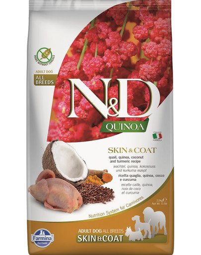 FARMINA N&D Dog Quinoa Skin & Coat Quail 2.5 kg